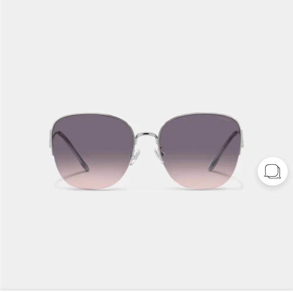 New COACH Metal Rounded Sunglasses - Picture 2 of 5
